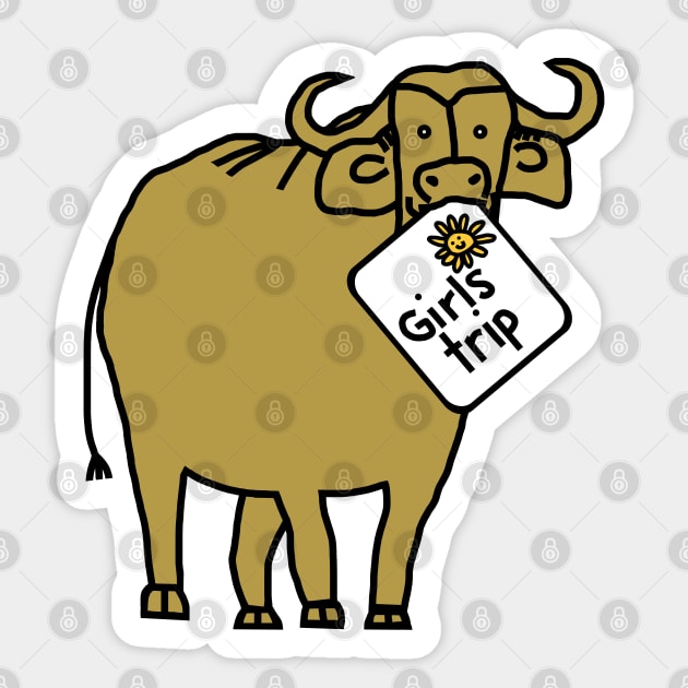 Gold Ox goes on Girls Trip Sticker by ellenhenryart